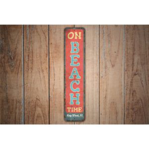 On-Beach-Time-Sign-Premium-Quality-Rustic-Metal-Sign-Images