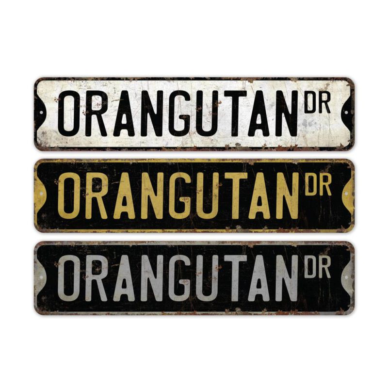 Orangutan-Premium-Quality-Rustic-Metal-Sign-2