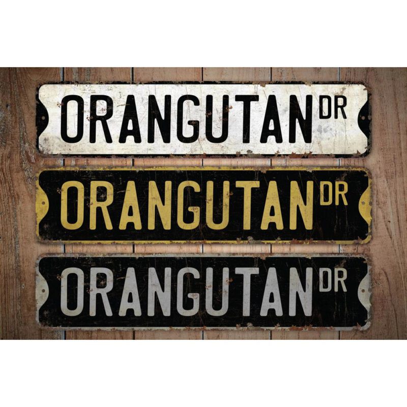 Orangutan-Premium-Quality-Rustic-Metal-Sign-Images