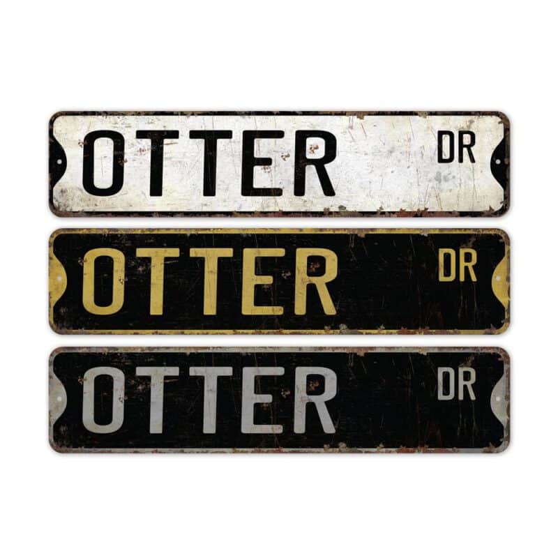 Otter-Premium-Quality-Rustic-Metal-Sign-2