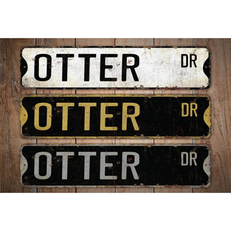 Otter-Premium-Quality-Rustic-Metal-Sign-Images