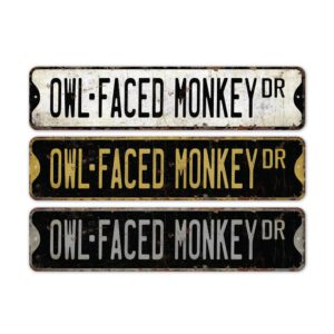 Owl-Faced-Monkey-Premium-Quality-Rustic-Metal-Sign-2