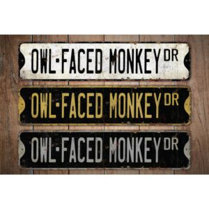 Owl-Faced-Monkey-Premium-Quality-Rustic-Metal-Sign-Images