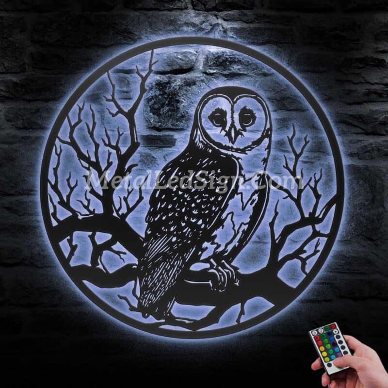 Owl-On-The-Branch-Metal-Wall-Art-With-Led-Light-3-2