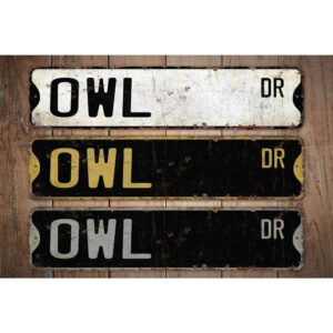 Owl-Premium-Quality-Rustic-Metal-Sign-Images