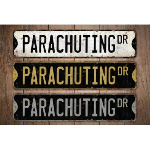 Parachuting-Premium-Quality-Rustic-Metal-Sign-Images