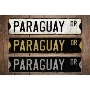 Paraguay-Premium-Quality-Rustic-Metal-Sign-Images