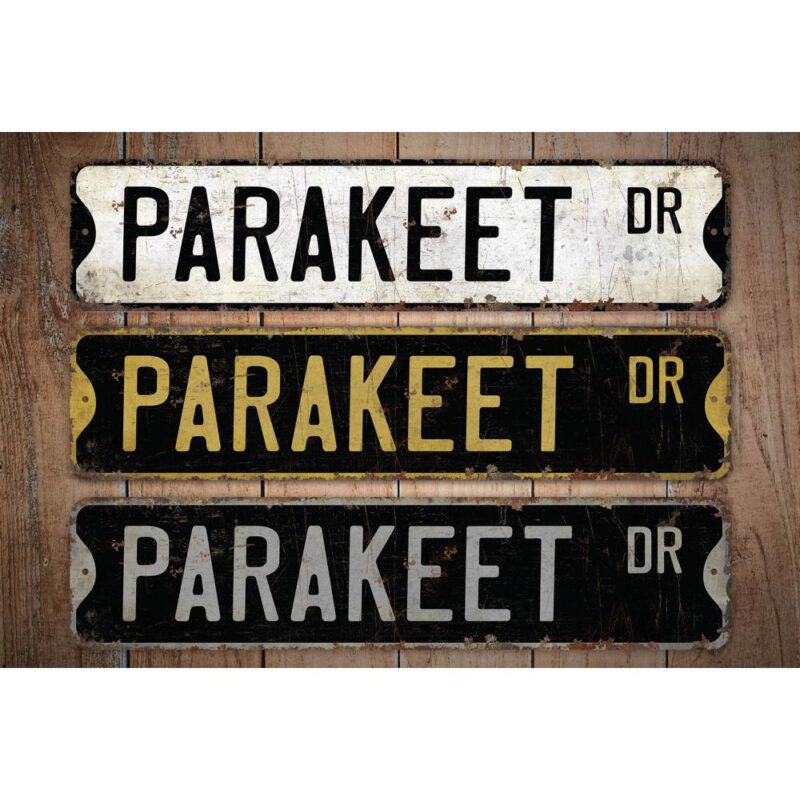 Parakeet-Premium-Quality-Rustic-Metal-Sign-Images