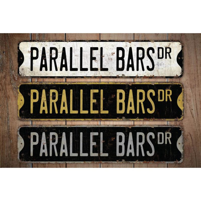 Parallel-Bars-Premium-Quality-Rustic-Metal-Sign-Images