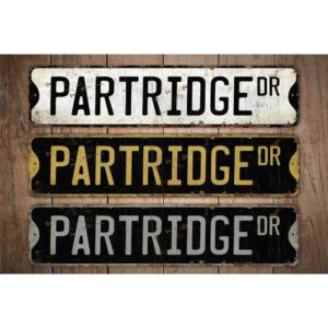 Partridge-Premium-Quality-Rustic-Metal-Sign-Images