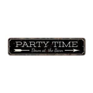 Party-Time-Sign-Premium-Quality-Rustic-Metal-Sign-2