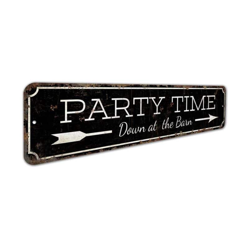 Party-Time-Sign-Premium-Quality-Rustic-Metal-Sign-3