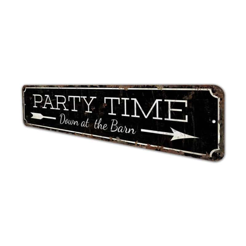 Party-Time-Sign-Premium-Quality-Rustic-Metal-Sign-4