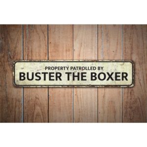 Patrolled-Property-Premium-Quality-Rustic-Metal-Sign-Images