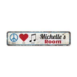 Peace-Love-Choir-Premium-Quality-Rustic-Metal-Sign-2