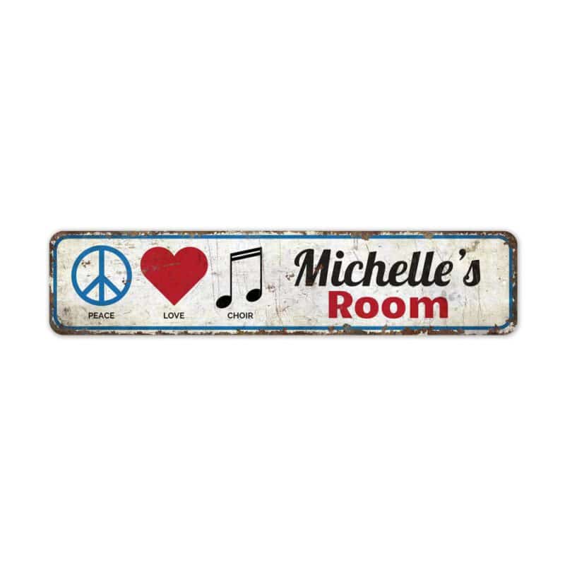 Peace-Love-Choir-Premium-Quality-Rustic-Metal-Sign-2