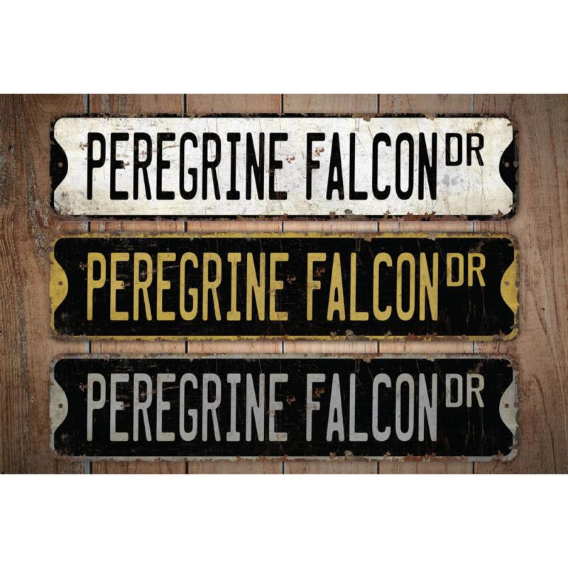 Peregrine-Falcon-Premium-Quality-Rustic-Metal-Sign-Images