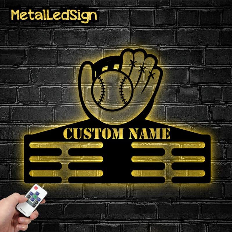 Personalized-Baseball-Metal-Wall-Hanging-With-Led-Light-Images