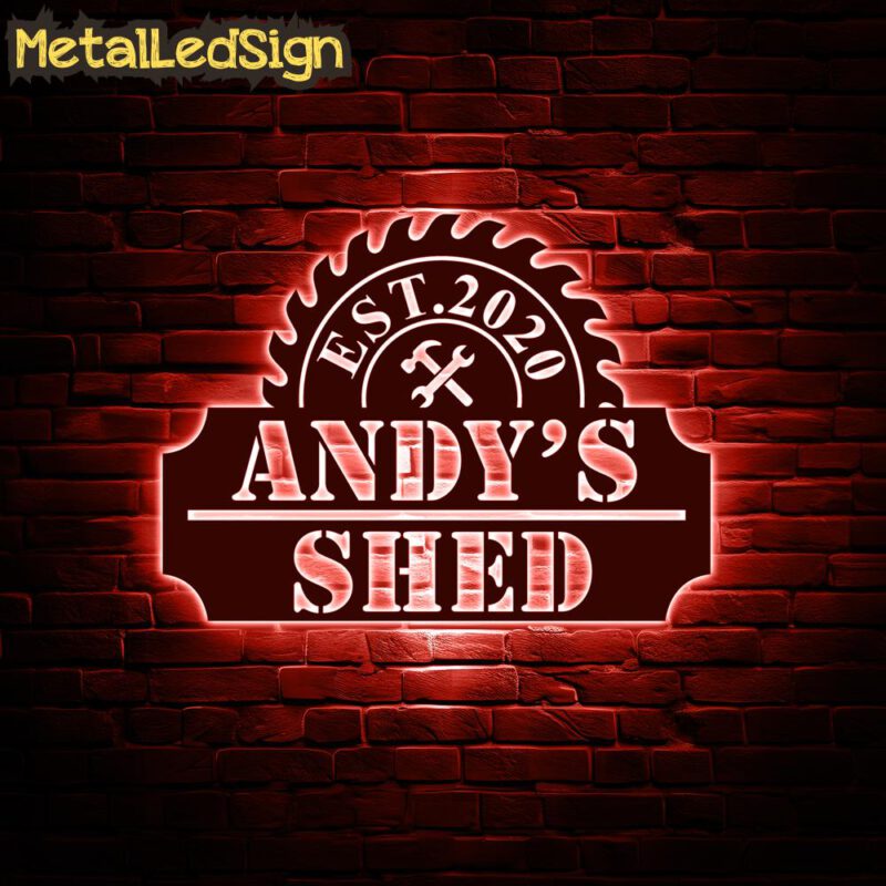 Personalized-LED-Garage-Metal-Sign-3