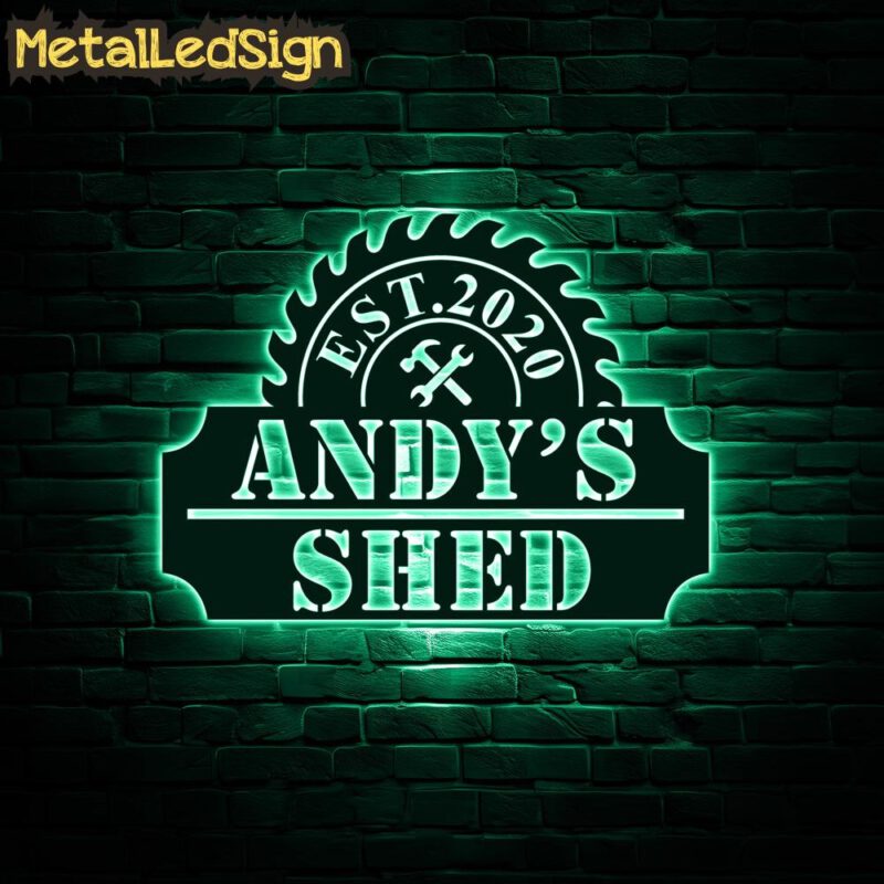 Personalized-LED-Garage-Metal-Sign-4