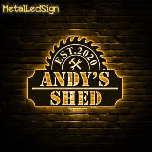 Personalized-LED-Garage-Metal-Sign-Images