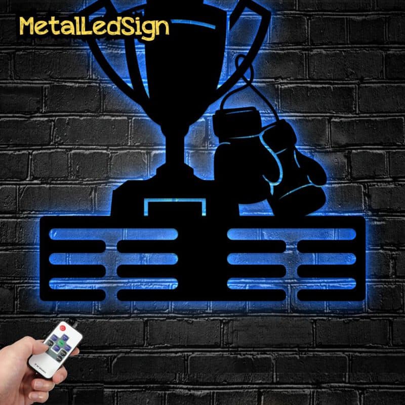 Personalized-Metal-Boxing-Medal-Hanger-Wall-Art-Led-Light-8