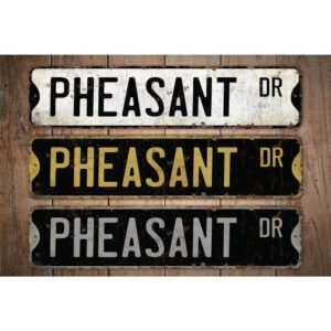 Pheasant-Premium-Quality-Rustic-Metal-Sign-Images