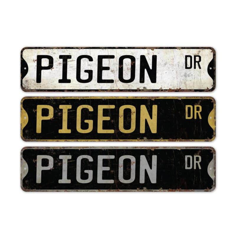 Pigeon-Premium-Quality-Rustic-Metal-Sign-2