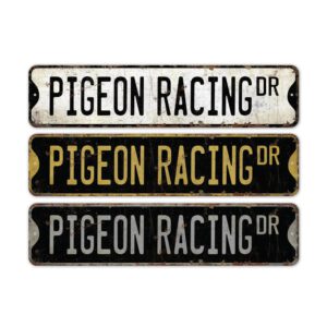 Pigeon-Racing-Premium-Quality-Rustic-Metal-Sign-2