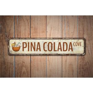 Pina-Colada-Cove-Premium-Quality-Rustic-Metal-Sign-Images