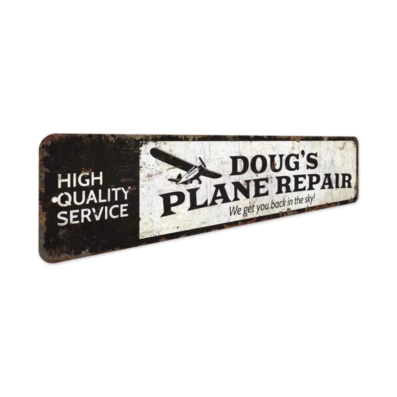 Plane-Repair-Sign-Premium-Quality-Rustic-Metal-Sign-3