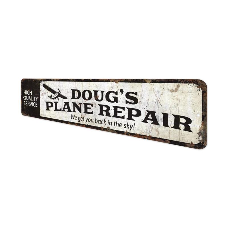 Plane-Repair-Sign-Premium-Quality-Rustic-Metal-Sign-4