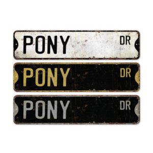 Pony-Premium-Quality-Rustic-Metal-Sign-2