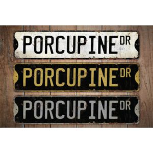 Porcupine-Premium-Quality-Rustic-Metal-Sign-Images