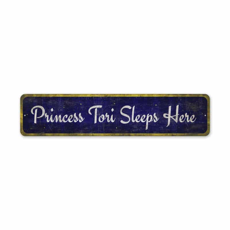 Princess-Sleeps-Here-Sign-Premium-Quality-Rustic-Metal-Sign-2-1