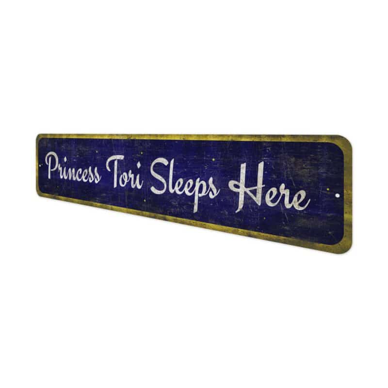 Princess-Sleeps-Here-Sign-Premium-Quality-Rustic-Metal-Sign-4-1