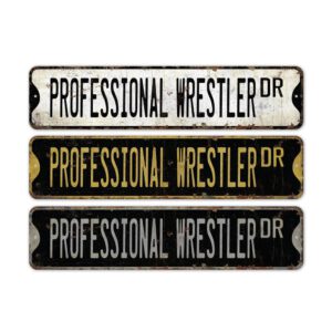 Professional-Wrestler-Premium-Quality-Rustic-Metal-Sign-2