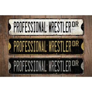 Professional-Wrestler-Premium-Quality-Rustic-Metal-Sign-Images