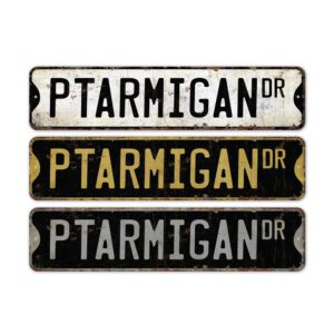 Ptarmigan-Premium-Quality-Rustic-Metal-Sign-2