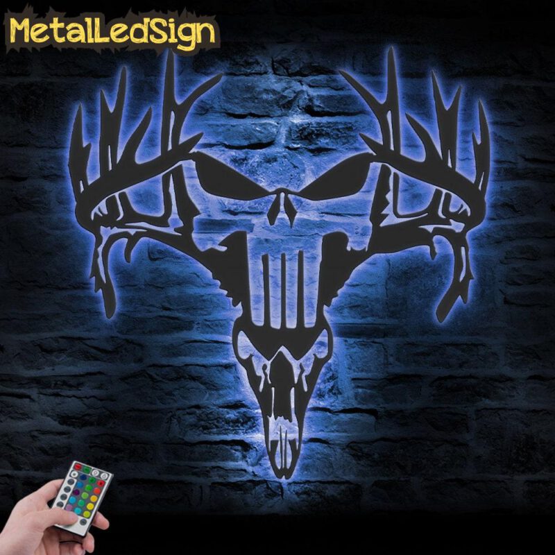 Punisher-Skull-Deer-Hunting-Metal-Wall-Art-LED-Light-3.jpg