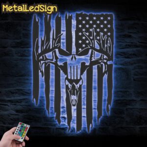 Punisher-Skull-Deer-Hunting-US-Flag-Metal-Wall-Art-LED-Light-3.jpg