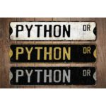 Python-Premium-Quality-Rustic-Metal-Sign-Images