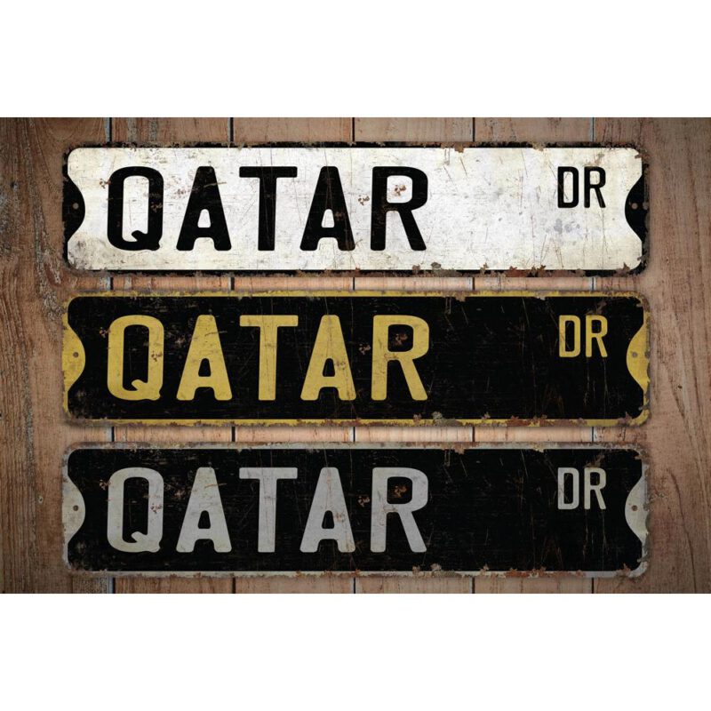 Qatar-Premium-Quality-Rustic-Metal-Sign-Images