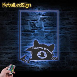 Raccoon-Metal-Wall-Art-With-Led-Light-3-2