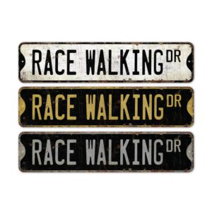 Race-Walking-Premium-Quality-Rustic-Metal-Sign-2