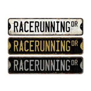 Racerunning-Premium-Quality-Rustic-Metal-Sign-2