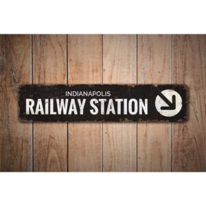 Railway-Station-Sign-Premium-Quality-Rustic-Metal-Sign-Images