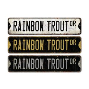 Rainbow-Trout-Premium-Quality-Rustic-Metal-Sign-2