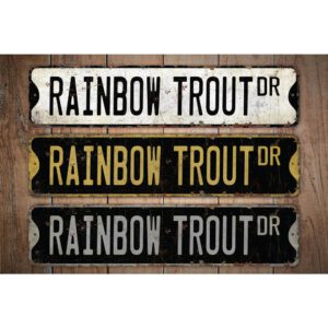 Rainbow-Trout-Premium-Quality-Rustic-Metal-Sign-Images