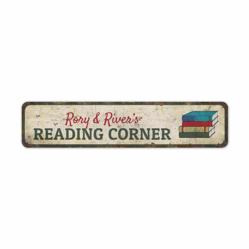 Reading-Corner-Premium-Quality-Rustic-Metal-Sign-2